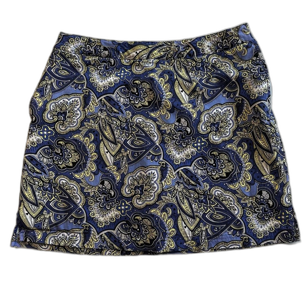 Greg Norman Womens 10 Perfect Fit Skort Colorful Golf Pickleball Tennis Athletic